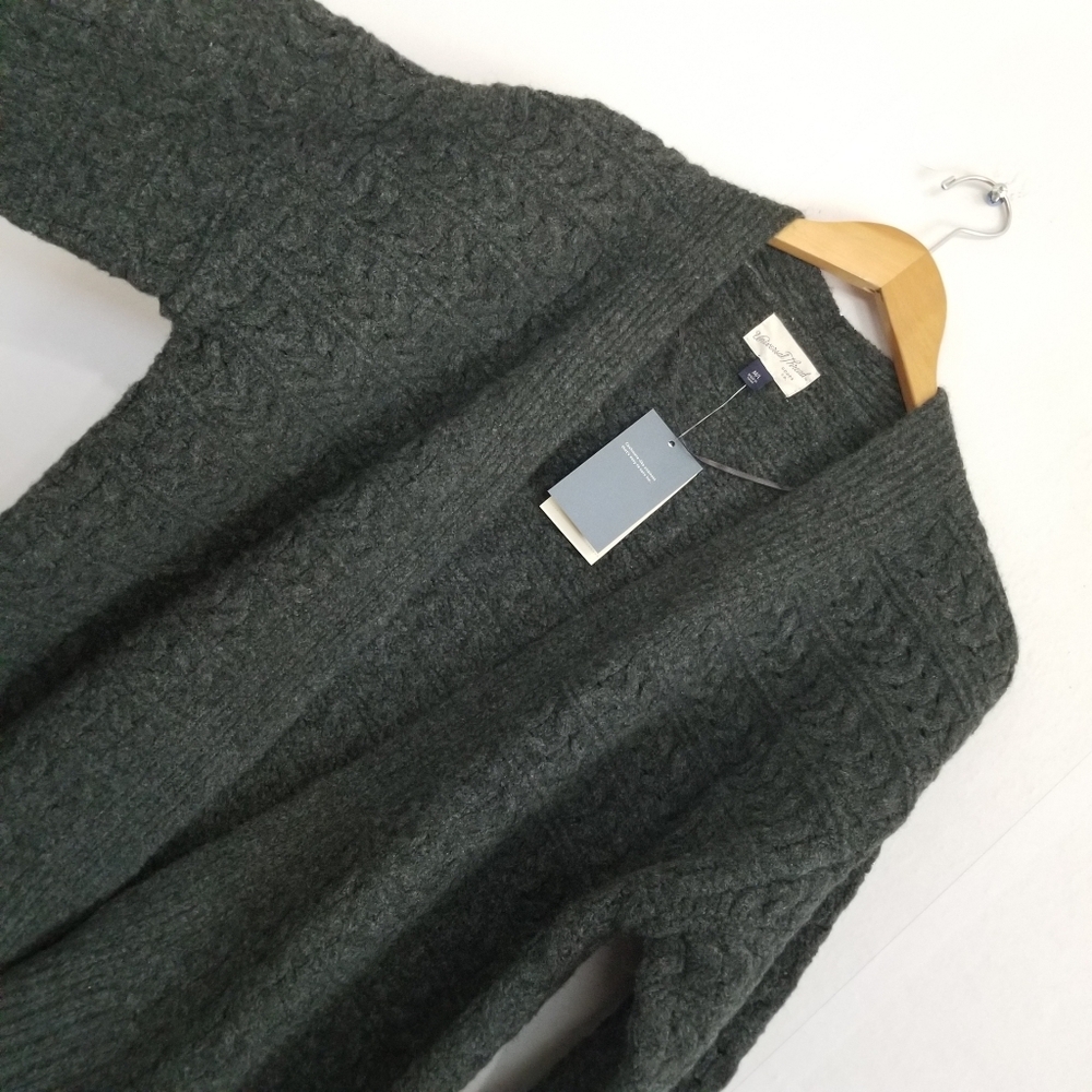 NWT Universal Thread Charcoal Gray Cashmere Like Sweater Open Cardigan Size M/L - Picture 2 of 9